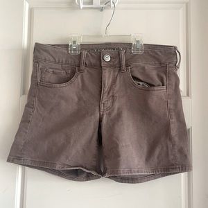 American Eagle: Super Stretch Purple Denim Shorts